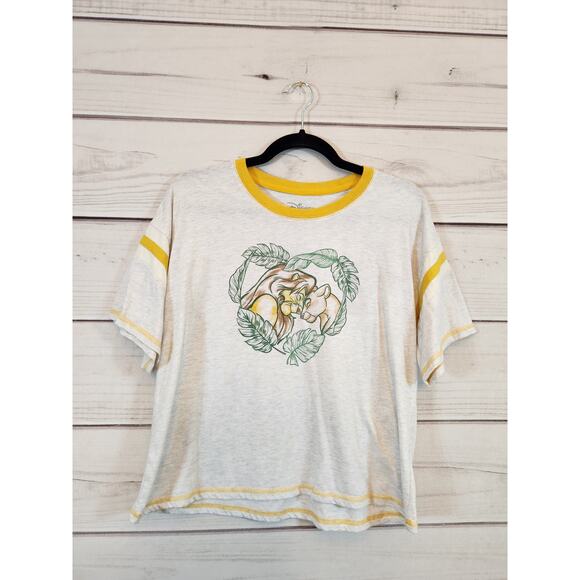 Disney Her Universe Womens Ivory Lion King Round Neck Short Sleeve T-Shirt Large - Picture 1 of 5